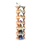 Simple shoe rack corridor narrow storage shoe cabinet foldable and easy to use multifunctional dust-proof shoe rack