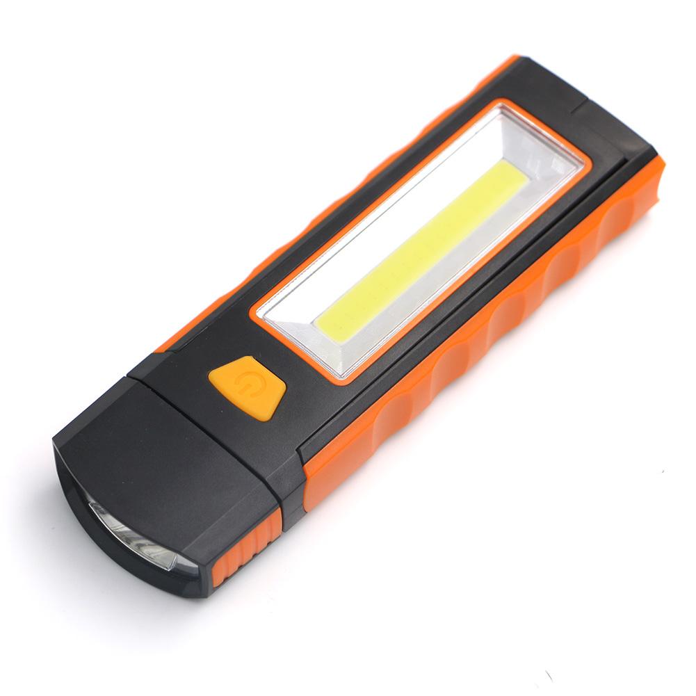 COB LED Work Light Inspection Lamp Flashlight Torch Magnetic Hook Hand Tool Garage Outdoors Camping SportAAA