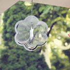 3D Drop-shaped Rotating Wind Spinner Outdoor Metal Sculptures Flowing Stainless Steel Wind Chimes Flowing-Light Effect Design Home Garden Decoration Outdoor Hanging Decor Gift Wind Spinners Mirrored Patio Wind Chime Yard Decor