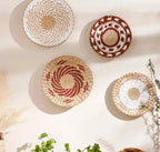 Woven Straw Wall Decor Round Living Room Ornament Wall Hanging