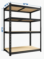 Heavy Duty Metal Garage Shelving Rack 2000lbs 4/5/6-Tier Steel Shelf 60"/72"/84"