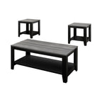 Table Set, Coffee, End, Side, Accent For Living Room Transitional (Set of 3) - Black