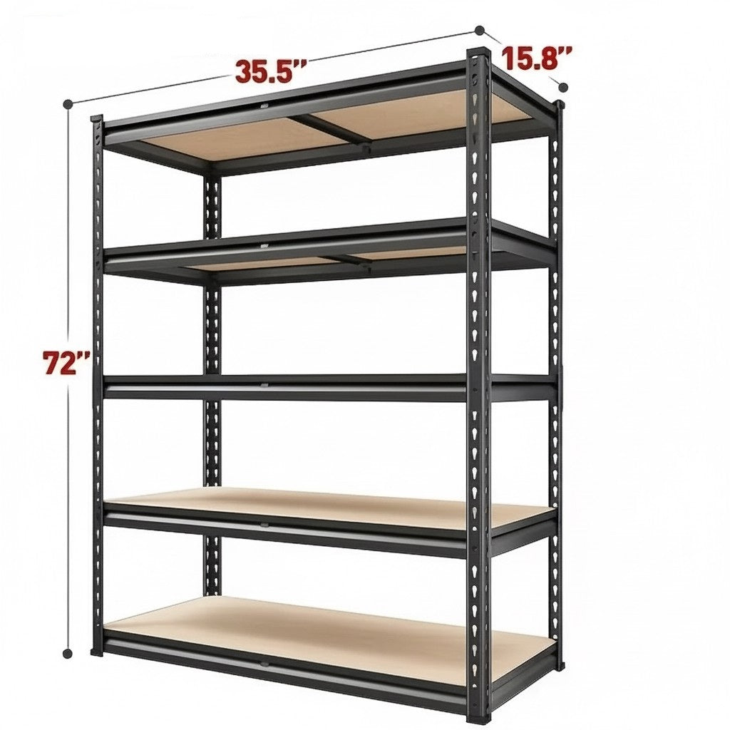 Heavy Duty Metal Garage Shelving Rack 2000lbs 4/5/6-Tier Steel Shelf 60"/72"/84"
