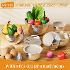 Stainless Steel Mixing Bowl with Lid, Thickened, Multi-functional: Beating, Grating, Stirring, Baking, Salad, Dough Making
