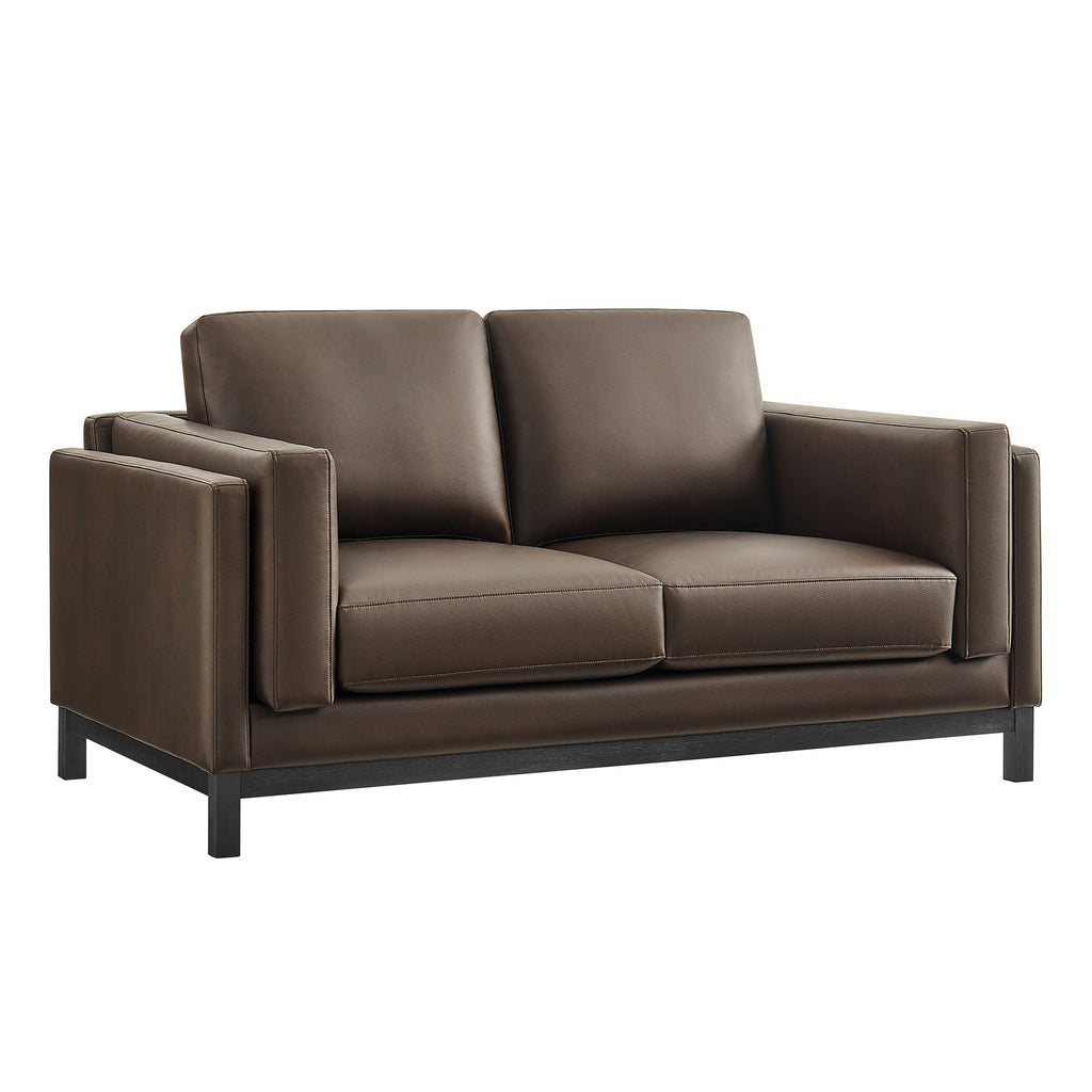 Roscoe 63 Inch Vegan Leather Loveseat by Modway