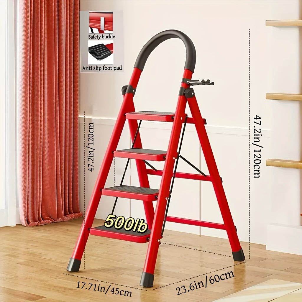 Heavy Duty Folding Step Ladder 3/4/5 Step Non-Slip 500LBS Capacity Portable