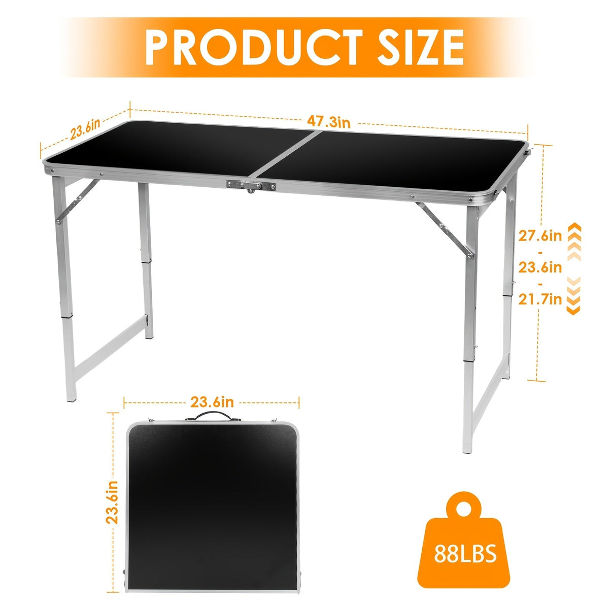 4ft/6ft Portable Plastic Folding Table – Indoor & Outdoor Dining