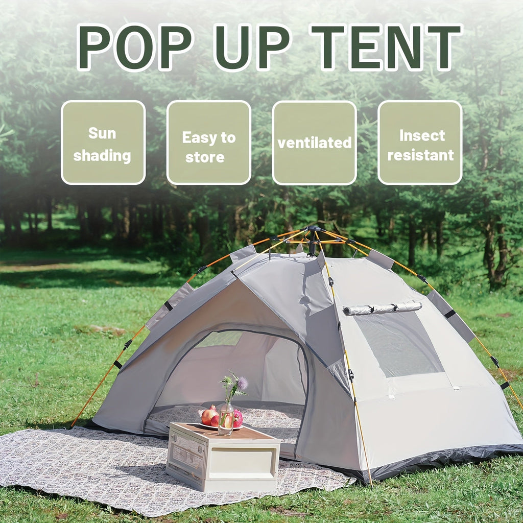 3-4 Person Instant Pop Up Camping Tent Waterproof Quick Setup Outdoor Portable