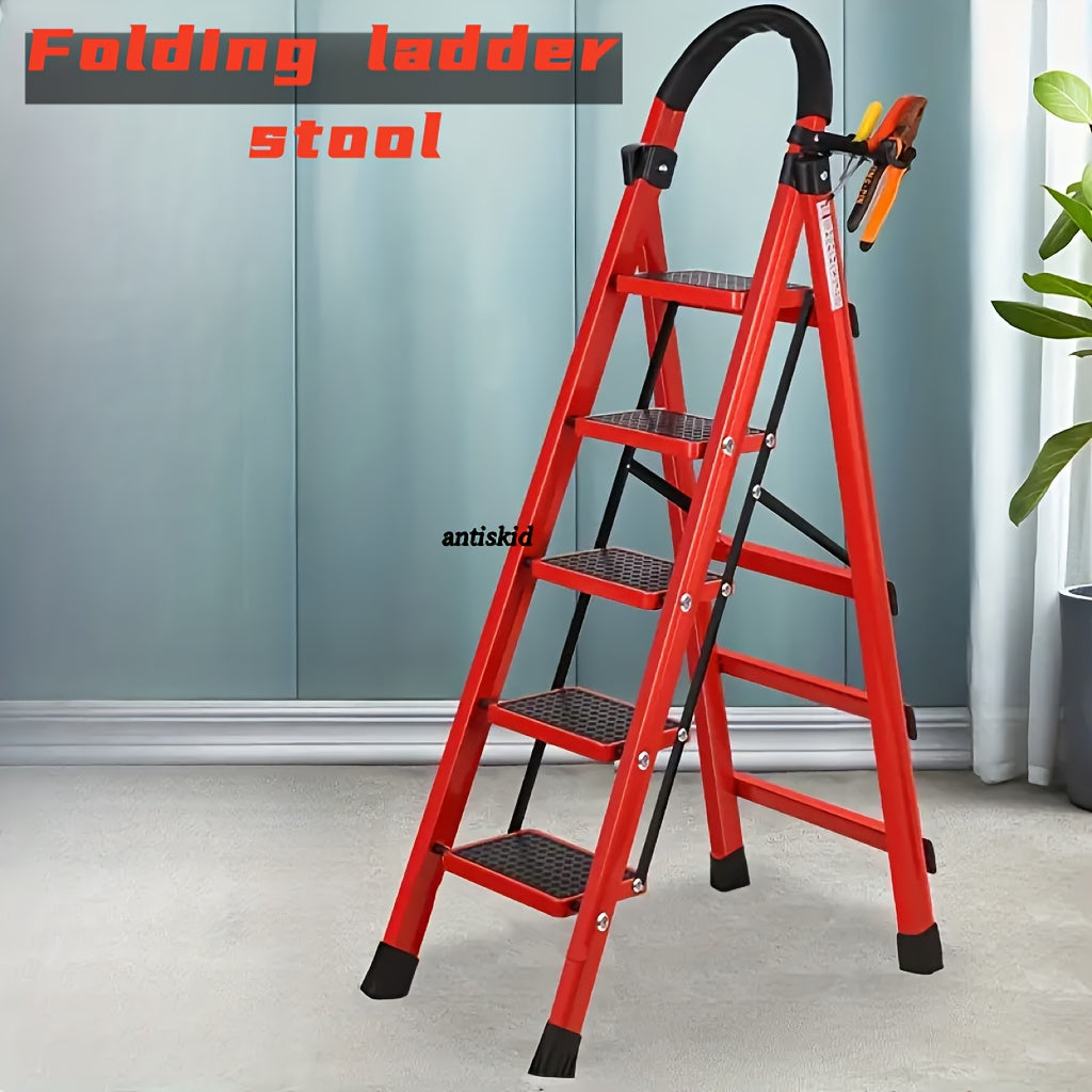 Heavy Duty Folding Step Ladder 3/4/5 Step Non-Slip 500LBS Capacity Portable
