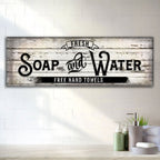 Fresh Soap And Water Family Bathroom Sign