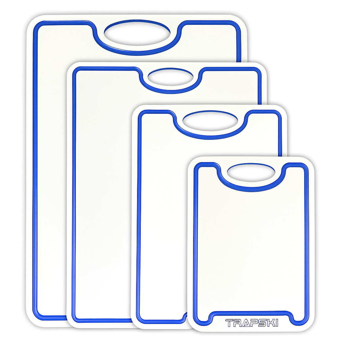 TRAPSKI Premium 1/2 Inch Thick HDPE Cutting Boards | Food-Grade Kitchen Prep Surface | Juice Grooves | Made in the USA