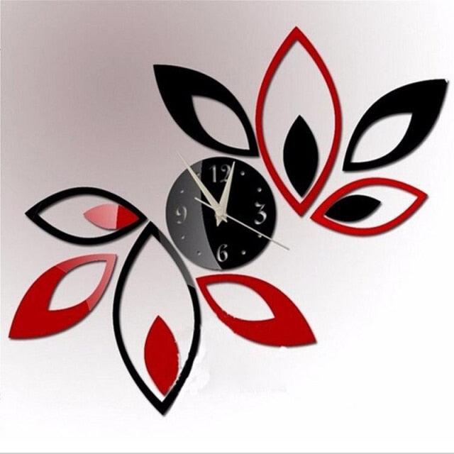 Acrylic Mirror Wall Clock Stickers Modern Decor Living Room Gift Home Furniture Sticker Mirror Frameless Large Wall Clock Kit for Home Living Room Bedroom Office Decoration