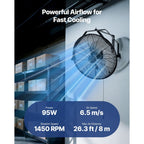 18 Inch Industrial Wall Mount Fan High Velocity 4000 CFM Fan with 3 Speeds