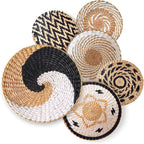 Woven Straw Wall Decor Round Living Room Ornament Wall Hanging