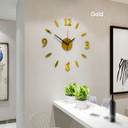 Luminous Clock Home Simplicity Silent Fashion Wall Clock Analog Timekeeper for Home Living Room Bedroom Office Battery-Powered Modern House Decoration Silent Clock Decor with Number Sticker  Living Room Creative Wall Stickers Bedroom Wall Clock