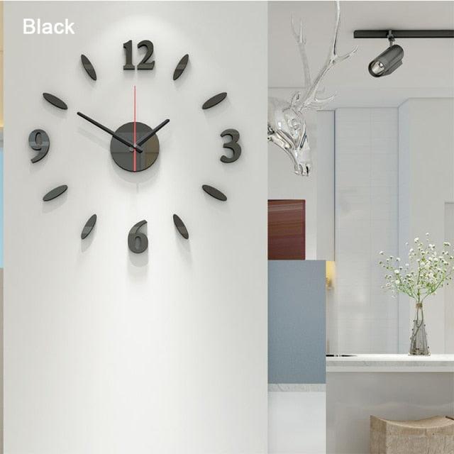 Luminous Clock Home Simplicity Silent Fashion Wall Clock Analog Timekeeper for Home Living Room Bedroom Office Battery-Powered Modern House Decoration Silent Clock Decor with Number Sticker  Living Room Creative Wall Stickers Bedroom Wall Clock