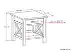 Kitchener End Table - Medium Saddle
