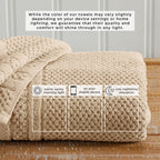 100% Cotton Checkered Jacquard Bath Towel Set - Giuliana Collection