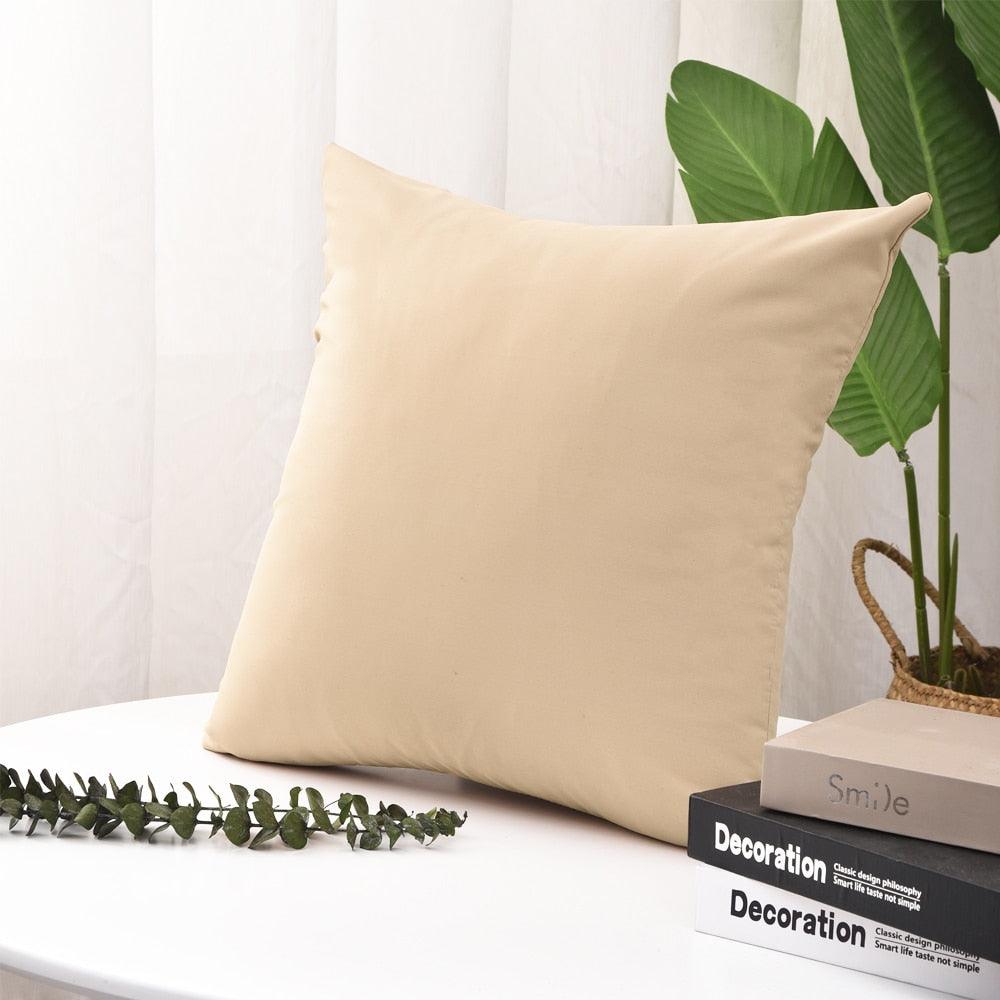 Waterproof Throw Pillow Covers Solid Nordic Cushion Cover Decorative Outdoor Solid Throw Pillow Covers Linen Garden Farmhouse Cushion Cases Home Decor Pillow Case For Couch Bed Balcony